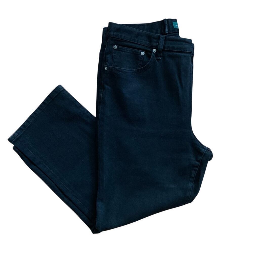 Ralph Lauren Classic Straight Leg Black Jeans Size 16 Tailored **Alterations**